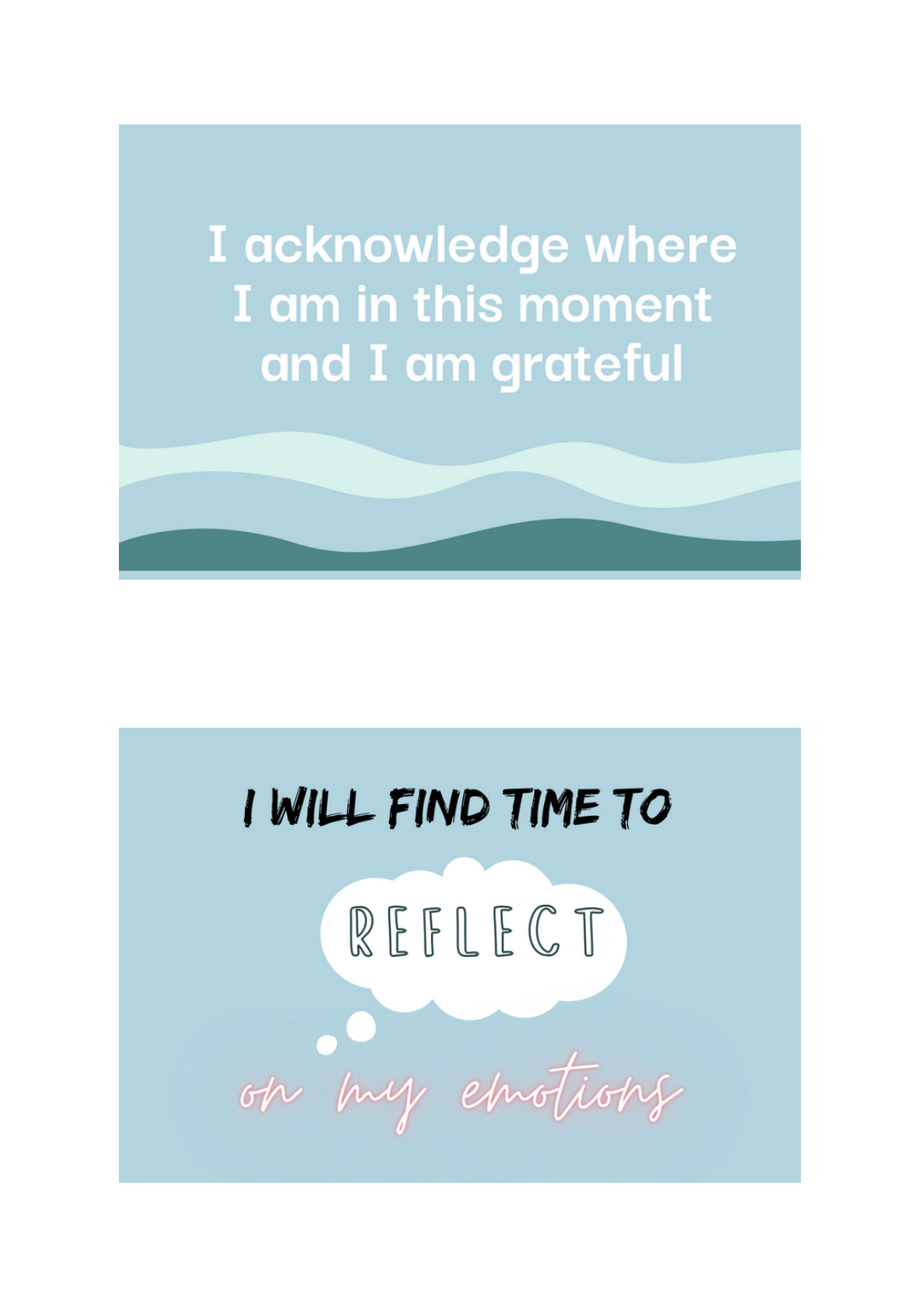 Conscious Reminders: Reflective Affirmation Cards